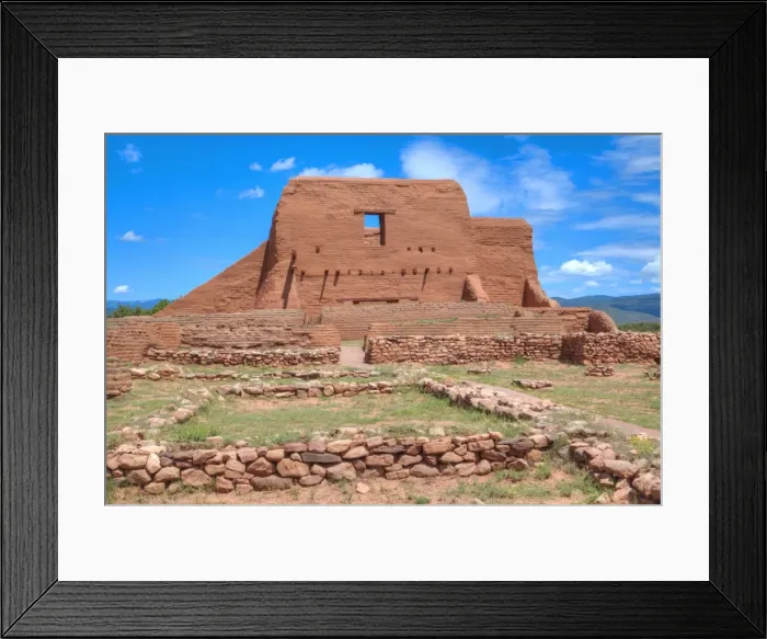 Framed Print : Ruins of the Mission Nuestra Senora de Los Angeles de Porciuncula de los Pecos, 17th century Framed Print : Ruins of the Mission Nuestra Senora de Los Angeles de Porciuncula de los Pecos, 17th century