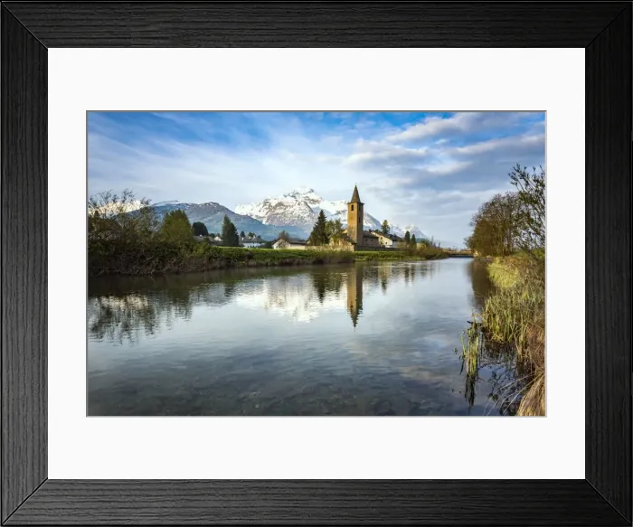 Framed Print : The church of Sils-Baselgia in Lower Engadine, Switzerland, Europe Framed Print : The church of Sils-Baselgia in Lower Engadine, Switzerland, Europe