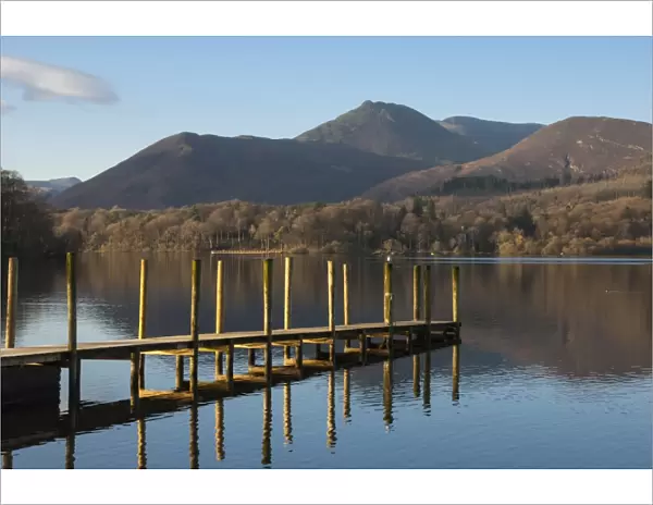 Causey Pike from the boat landing, Derwentwater, Keswick, Lake District National Park