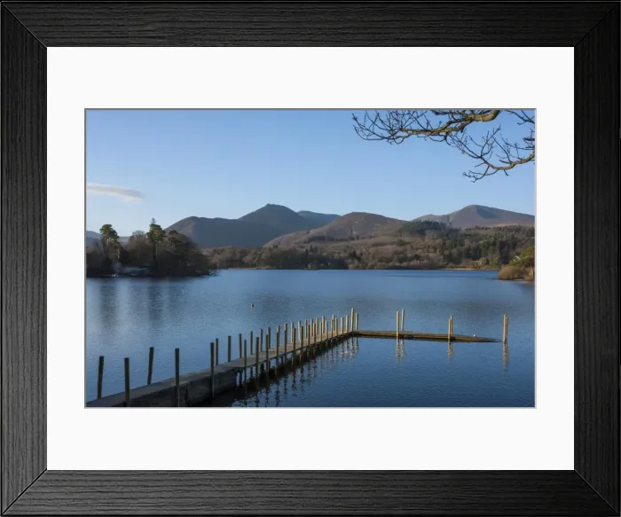 Framed Print : Causey Pike and Grisedale Pike from the boat landing, Derwentwater, Keswick, Lake Framed Print : Causey Pike and Grisedale Pike from the boat landing, Derwentwater, Keswick, Lake