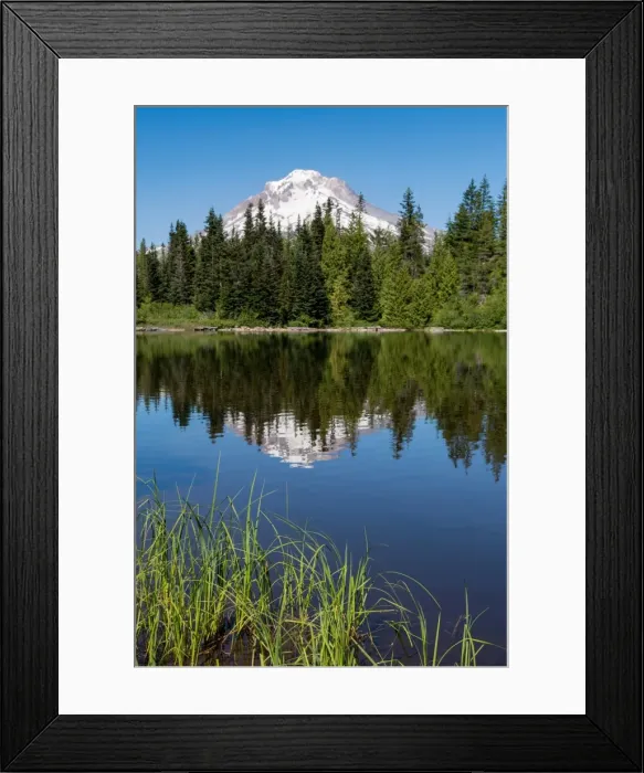 Framed Print : Mount Hood, part of the Cascade Range, reflected in the still waters of Mirror Lake Framed Print : Mount Hood, part of the Cascade Range, reflected in the still waters of Mirror Lake