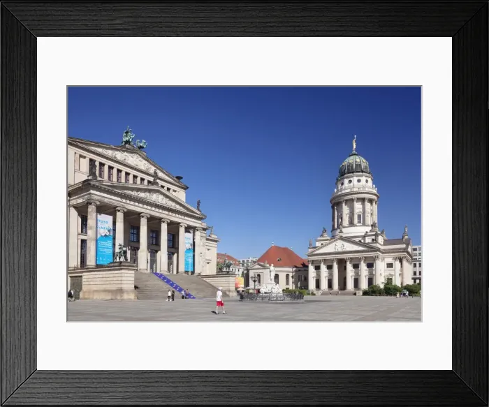 Framed Print : Franzoesischer Dom (French Cathedral), Schiller memorial, Konzerthaus (concert hall)
