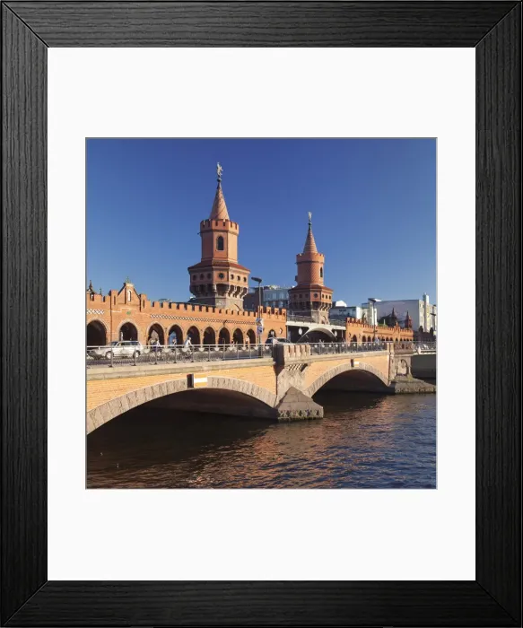 Framed Print : Oberbaum Bridge between Kreuzberg and Friedrichshain, Spree River, Berlin, Germany Framed Print : Oberbaum Bridge between Kreuzberg and Friedrichshain, Spree River, Berlin, Germany