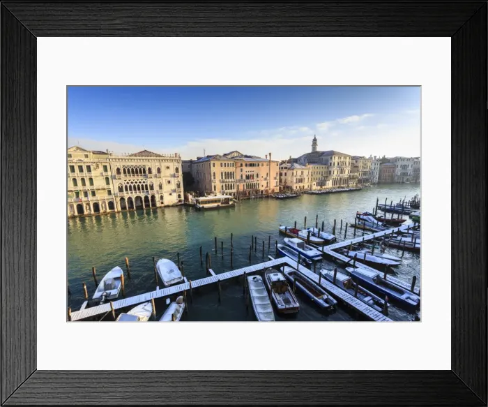 Framed Print : Ca D Oro, famous Venetian Palace on Grand Canal, elevated view after snow, Venice Framed Print : Ca D Oro, famous Venetian Palace on Grand Canal, elevated view after snow, Venice