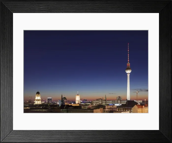 Framed Print : Berlin Mitte with Berliner Fernsehturm TV Tower and Rotes Rathaus (Red Town Hall) Framed Print : Berlin Mitte with Berliner Fernsehturm TV Tower and Rotes Rathaus (Red Town Hall)