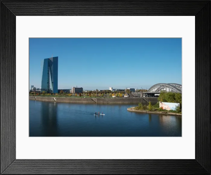 Framed Print : New architecture in the Frankfurt Ostend district including the EZB Building, Frankfurt Framed Print : New architecture in the Frankfurt Ostend district including the EZB Building, Frankfurt