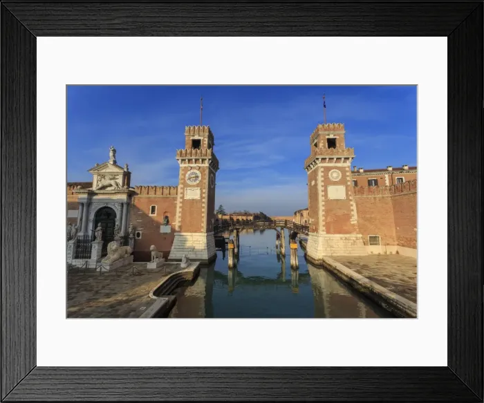 Framed Print : Porta Magna and Arsenale entrance (naval shipyard), in winter afternoon sun, Castello Framed Print : Porta Magna and Arsenale entrance (naval shipyard), in winter afternoon sun, Castello