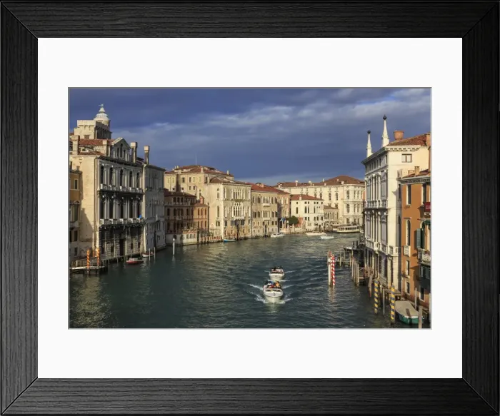 Framed Print : Grand Canal from Accademia bridge in winter morning sun, Venice, UNESCO World Heritage Site Framed Print : Grand Canal from Accademia bridge in winter morning sun, Venice, UNESCO World Heritage Site