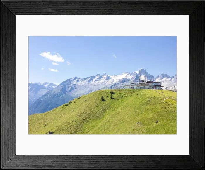 Framed Print : Green meadows and rocky peaks frame the Rifugio Doss Del Sabion, Pinzolo, Brenta Dolomites Framed Print : Green meadows and rocky peaks frame the Rifugio Doss Del Sabion, Pinzolo, Brenta Dolomites