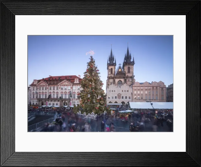 Framed Print : Tourists at the Christmas markets facing the Cathedral of St. Vitus, Old Town Square Framed Print : Tourists at the Christmas markets facing the Cathedral of St. Vitus, Old Town Square