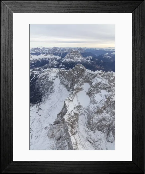 Framed Print : Aerial view of the rocky peaks of Monte Civetta, Ampezzo, Dolomites, Province of Belluno Framed Print : Aerial view of the rocky peaks of Monte Civetta, Ampezzo, Dolomites, Province of Belluno