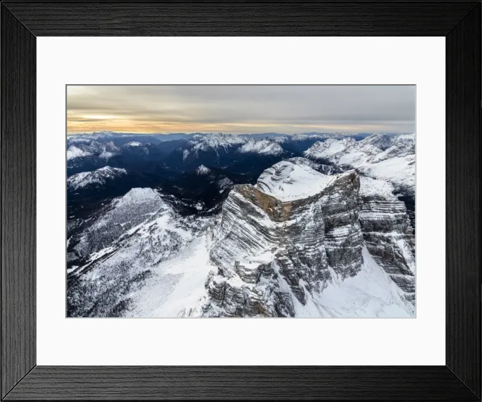 Framed Print : Aerial view of the rocky peaks of Monte Pelmo at dawn, Zoldo, Dolomites, Province of Belluno Framed Print : Aerial view of the rocky peaks of Monte Pelmo at dawn, Zoldo, Dolomites, Province of Belluno