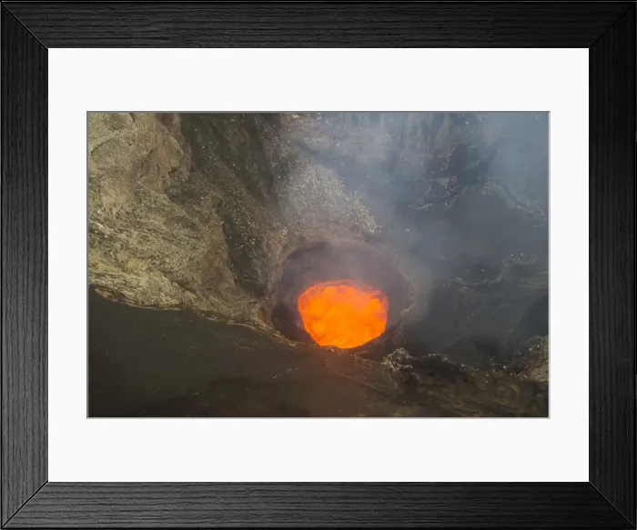 Framed Print : Lava lake in the caldera of the Ambrym volcano, Vanuatu, Pacific Framed Print : Lava lake in the caldera of the Ambrym volcano, Vanuatu, Pacific