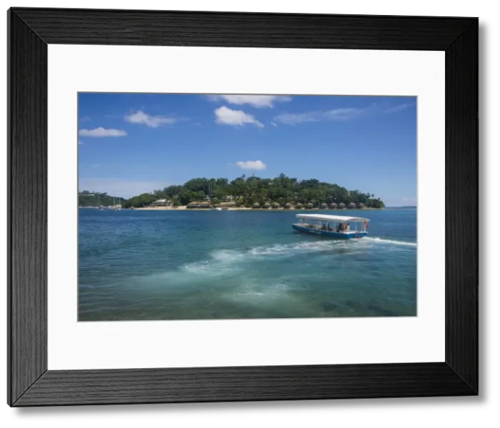 Framed Print : Transfer to the exclusive Iririki Island, Efate, Vanuatu, Pacific Framed Print : Transfer to the exclusive Iririki Island, Efate, Vanuatu, Pacific