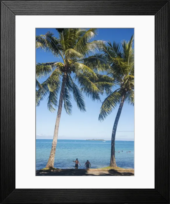 Framed Print : Palm trees, Anse Vata beach, Noumea, New Caledonia, Pacific Framed Print : Palm trees, Anse Vata beach, Noumea, New Caledonia, Pacific