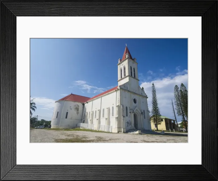 Framed Print : Cathedral of St. Joseph, Ouvea, Loyalty Islands, New Caledonia, Pacific