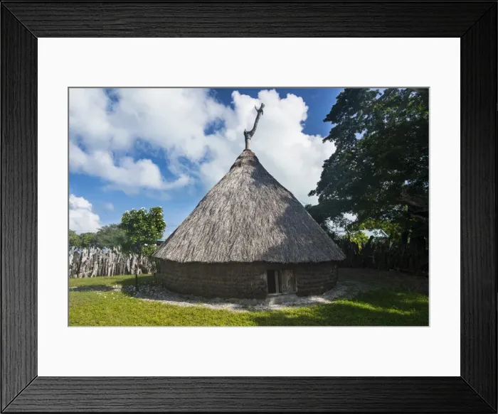 Framed Print : Karnak tribal compund, Saint Joseph, Ouvea, Loyalty Islands, New Caledonia, Pacific Framed Print : Karnak tribal compund, Saint Joseph, Ouvea, Loyalty Islands, New Caledonia, Pacific