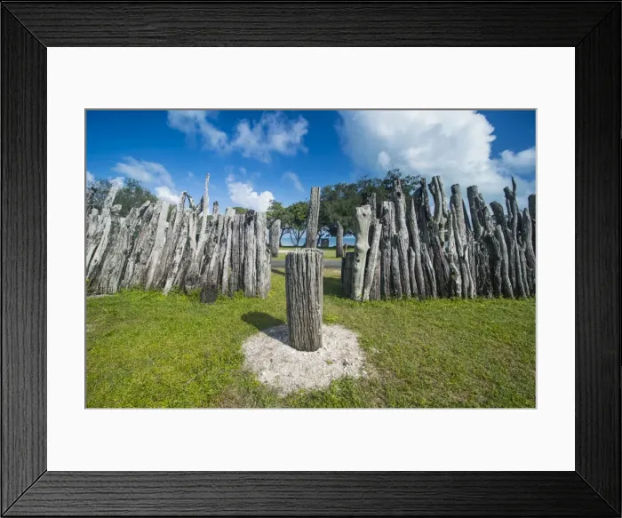 Framed Print : Karnak tribal compund, Saint Joseph, Ouvea, Loyalty Islands, New Caledonia, Pacific Framed Print : Karnak tribal compund, Saint Joseph, Ouvea, Loyalty Islands, New Caledonia, Pacific