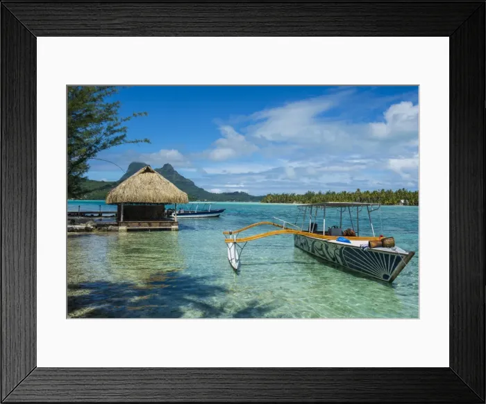 Framed Print : Little boat anchoring on a small Motu, Bora Bora, Society Islands, French Polynesia Framed Print : Little boat anchoring on a small Motu, Bora Bora, Society Islands, French Polynesia