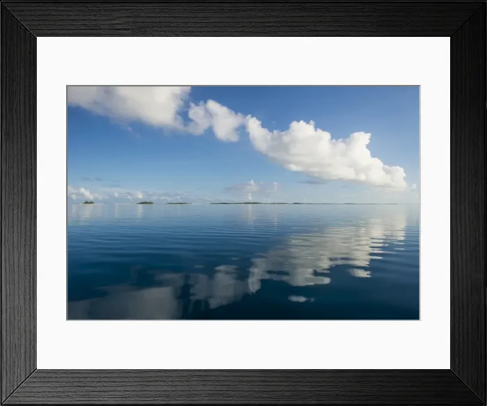 Framed Print : Clouds reflecting in the calm waters of Tikehau, Tuamotus, French Polynesia, Pacific Framed Print : Clouds reflecting in the calm waters of Tikehau, Tuamotus, French Polynesia, Pacific