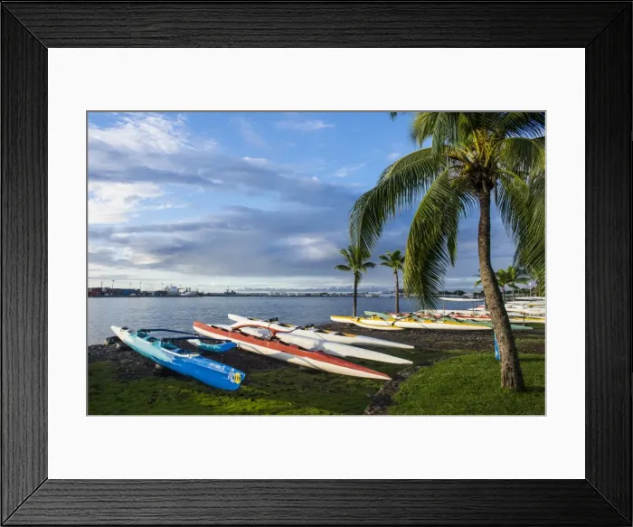 Framed Print : Many kayaks on the beach of Papeete, Tahiti, Society Islands, French Polynesia, Pacific Framed Print : Many kayaks on the beach of Papeete, Tahiti, Society Islands, French Polynesia, Pacific