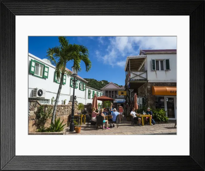 Framed Print : Open air cafe in Windwardside, Saba, Netherland Antilles, West Indies, Caribbean Framed Print : Open air cafe in Windwardside, Saba, Netherland Antilles, West Indies, Caribbean