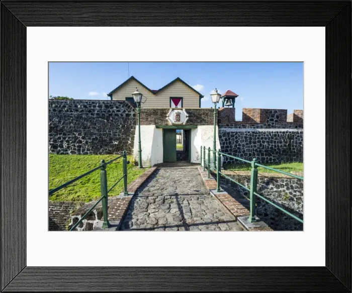 Framed Print : Entrance of Fort Oranje, Oranjestad, capital of St. Eustatius, Statia, Netherland Antilles Framed Print : Entrance of Fort Oranje, Oranjestad, capital of St. Eustatius, Statia, Netherland Antilles
