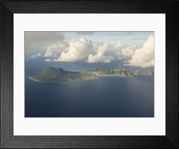 Framed Print : Aerial of St. Eustatius, Statia, Netherland Antilles, West Indies, Caribbean, Central Framed Print : Aerial of St. Eustatius, Statia, Netherland Antilles, West Indies, Caribbean, Central