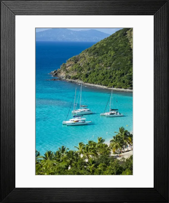 Framed Print : View over White Bay, Jost Van Dyke, British Virgin Islands, West Indies, Caribbean Framed Print : View over White Bay, Jost Van Dyke, British Virgin Islands, West Indies, Caribbean