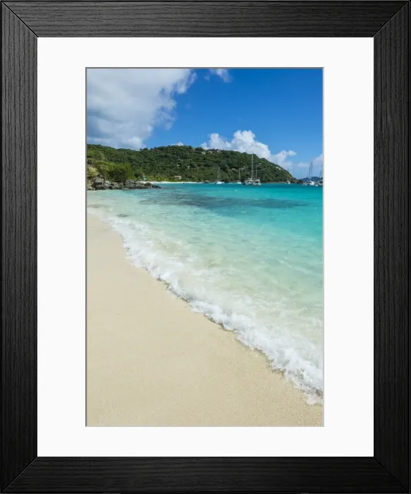Framed Print : Famous White Bay, Jost Van Dyke, British Virgin Islands, West Indies, Caribbean Framed Print : Famous White Bay, Jost Van Dyke, British Virgin Islands, West Indies, Caribbean