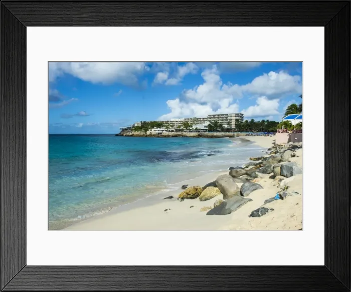 Framed Print : Beach at Maho Bay, Sint Maarten, West Indies, Caribbean, Central America Framed Print : Beach at Maho Bay, Sint Maarten, West Indies, Caribbean, Central America
