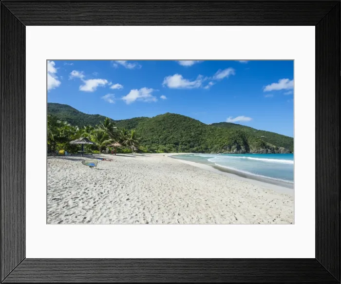 Framed Print : White sand beach on Josiah Bay, Tortola, British Virgin Islands, West Indies, Caribbean Framed Print : White sand beach on Josiah Bay, Tortola, British Virgin Islands, West Indies, Caribbean