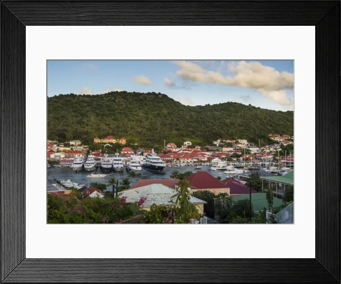 Framed Print : Luxury yachts, in the harbour of Gustavia, St. Barth (Saint Barthelemy), Lesser Antilles Framed Print : Luxury yachts, in the harbour of Gustavia, St. Barth (Saint Barthelemy), Lesser Antilles