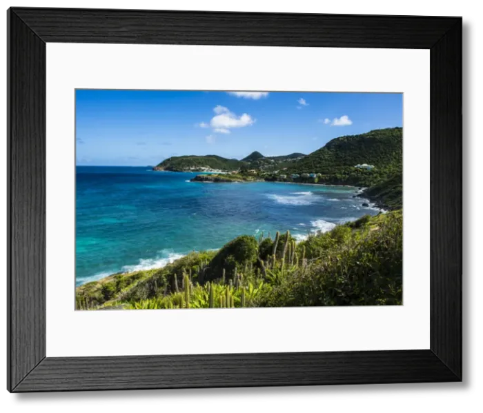 Framed Print : View over the coastline of St. Barth (Saint Barthelemy), Lesser Antilles, West Indies Framed Print : View over the coastline of St. Barth (Saint Barthelemy), Lesser Antilles, West Indies