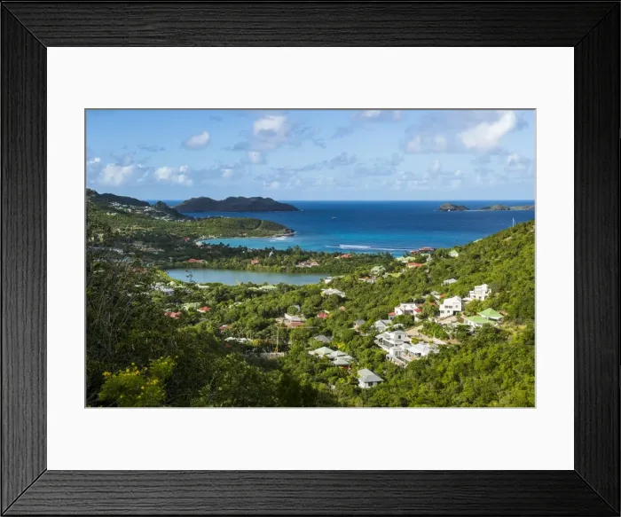 Framed Print : Overlook over the coastline of St. Barth (Saint Barthelemy), Lesser Antilles, West Indies Framed Print : Overlook over the coastline of St. Barth (Saint Barthelemy), Lesser Antilles, West Indies