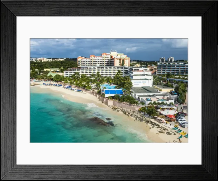 Framed Print : Aerial of Sint Maarten, West Indies, Caribbean, Central America Framed Print : Aerial of Sint Maarten, West Indies, Caribbean, Central America