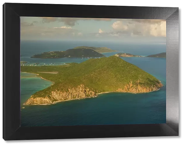 Aerial of Beef Island, British Virgin Islands, West Indies, Caribbean, Central America