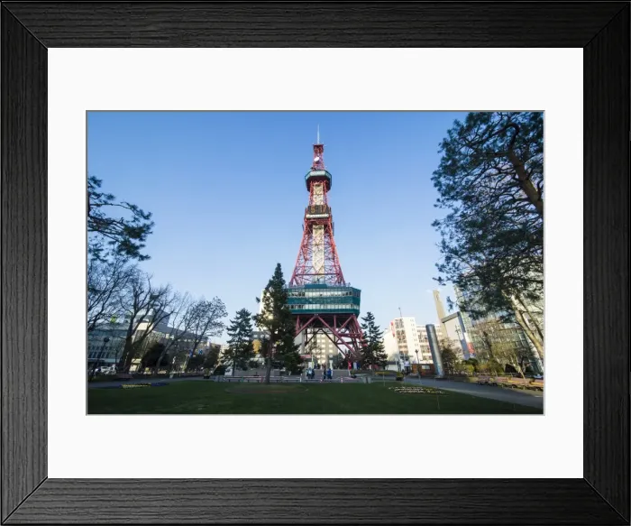 Framed Print : TV tower in downtown Sapporo, Odori Park, Hokkaido, Japan, Asia Framed Print : TV tower in downtown Sapporo, Odori Park, Hokkaido, Japan, Asia