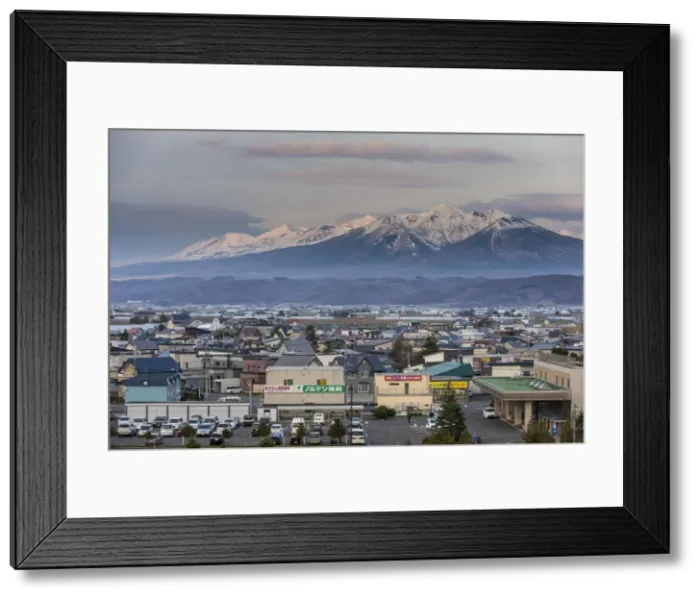 Framed Print : Spectacular view over the Daisetzuan National Park from Furano, Hokkaido, Japan, Asia