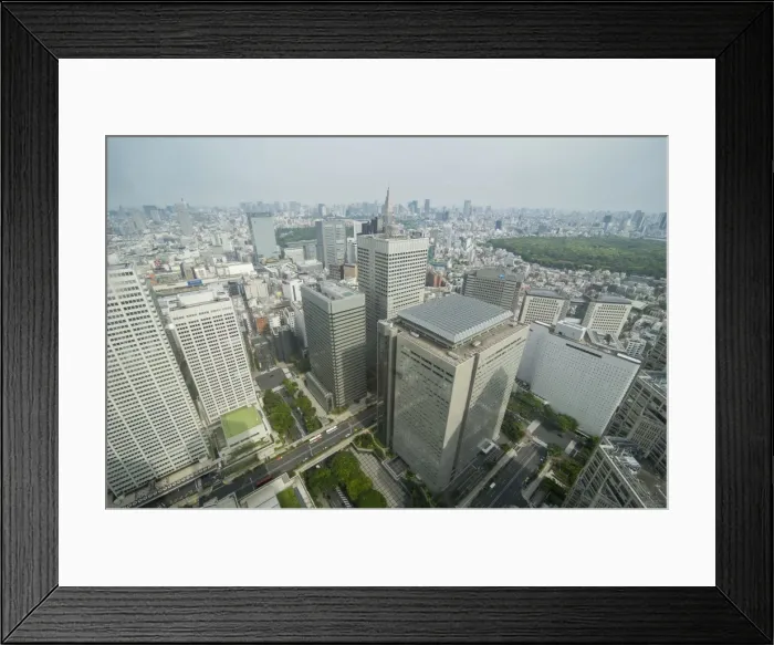 Framed Print : View over Tokyo from the town hall, Shinjuku, Tokyo, Japan, Asia