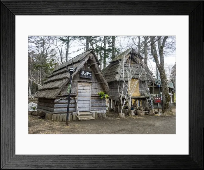 Framed Print : Ainu village in Akan Kohan Onsen, Akan National Park, Hokkaido, Japan, Asia Framed Print : Ainu village in Akan Kohan Onsen, Akan National Park, Hokkaido, Japan, Asia