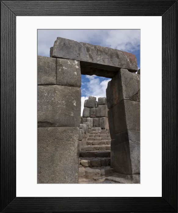 Framed Print : Citadel of Sacsahuayman, a native Inca complex surrounded by walls that were made Framed Print : Citadel of Sacsahuayman, a native Inca complex surrounded by walls that were made