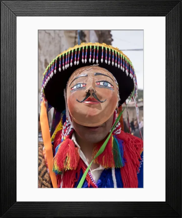 Framed Print : Dancers at the San Jacinto fiesta in Cusco, Peru, South America