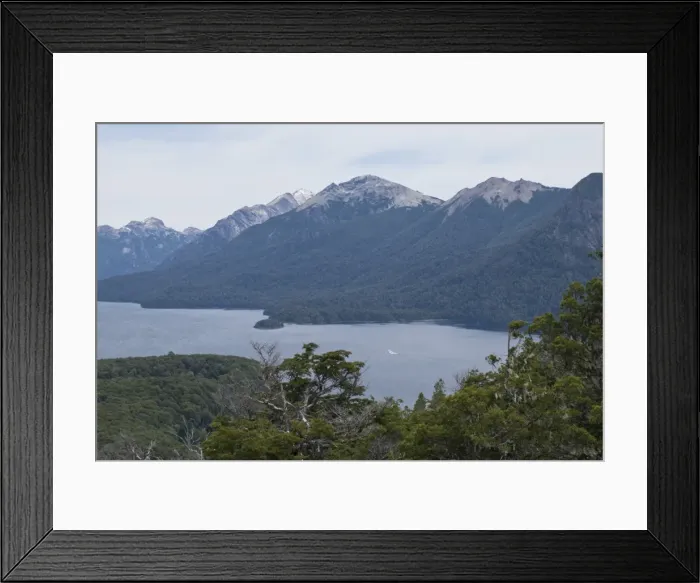 Framed Print : Views of Andes mountains by Lake Nahuel Huapi in Bariloche, Argentina, South America Framed Print : Views of Andes mountains by Lake Nahuel Huapi in Bariloche, Argentina, South America