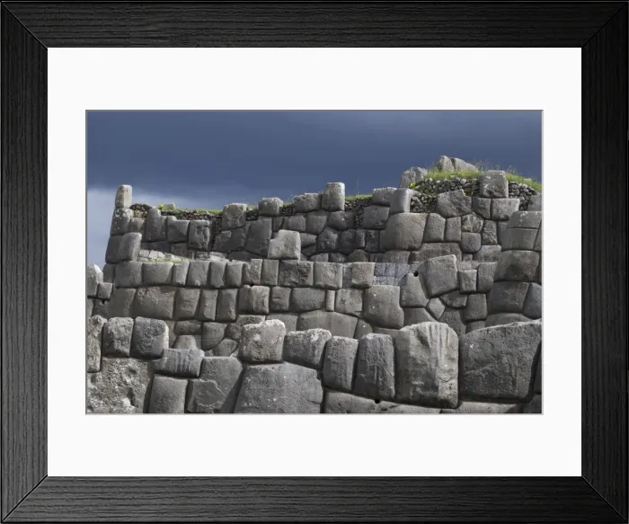Framed Print : Citadel of Sacsahuayman, a native Inca complex surrounded by walls that were made Framed Print : Citadel of Sacsahuayman, a native Inca complex surrounded by walls that were made
