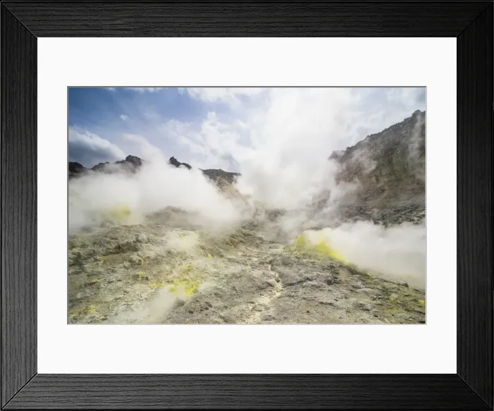 Framed Print : Sulphur pieces on Iozan (sulfur mountain) active volcano area, Akan National Park Framed Print : Sulphur pieces on Iozan (sulfur mountain) active volcano area, Akan National Park