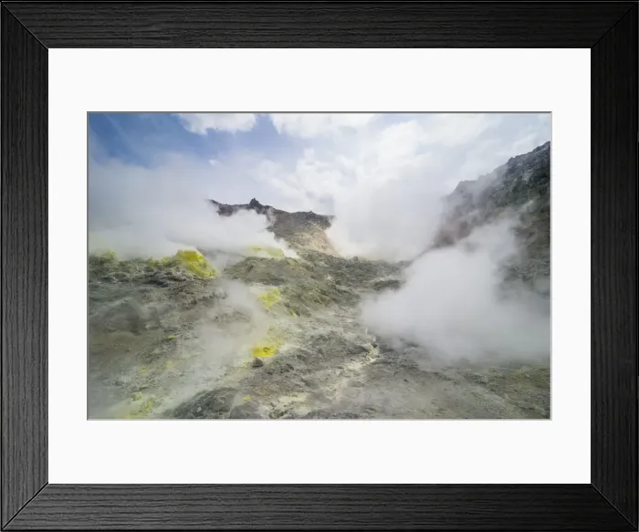 Framed Print : Sulphur pieces on Iozan (sulfur mountain) active volcano area, Akan National Park Framed Print : Sulphur pieces on Iozan (sulfur mountain) active volcano area, Akan National Park