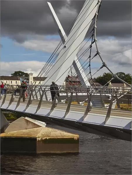 Peace Bridge, across the River Foyle, Derry (Londonderry), County Londonderry, Ulster
