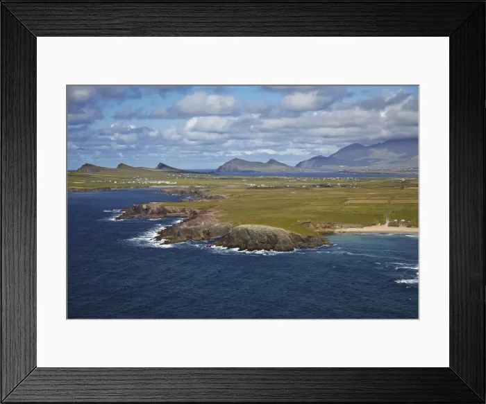 Framed Print : A view from Clogher Head towards Sybil Point, at the western end of the Dingle Peninsula Framed Print : A view from Clogher Head towards Sybil Point, at the western end of the Dingle Peninsula