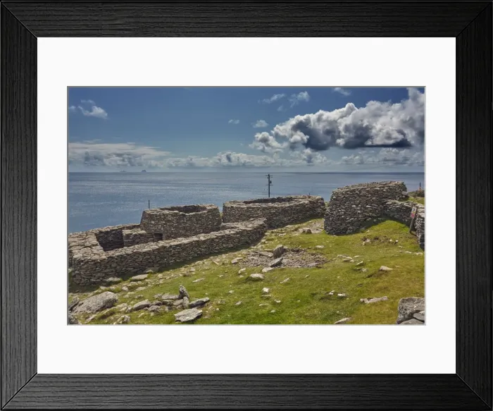 Framed Print : The Fahan group of beehive huts, on the southwest coast of the Dingle Peninsula, near Slea Head Framed Print : The Fahan group of beehive huts, on the southwest coast of the Dingle Peninsula, near Slea Head